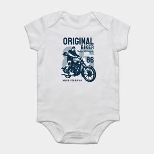 Original biker authentic vintage roller road hustle adventure Baby Bodysuit